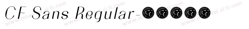 CF Sans Regular字体转换